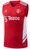 Manchester United Sleeveless Pre-Match Jersey with Shorts Red 2022/23 [Superior Quality]