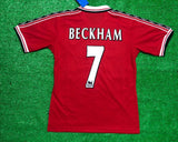 Retro Beckham Manchester Home Jersey 1998-00