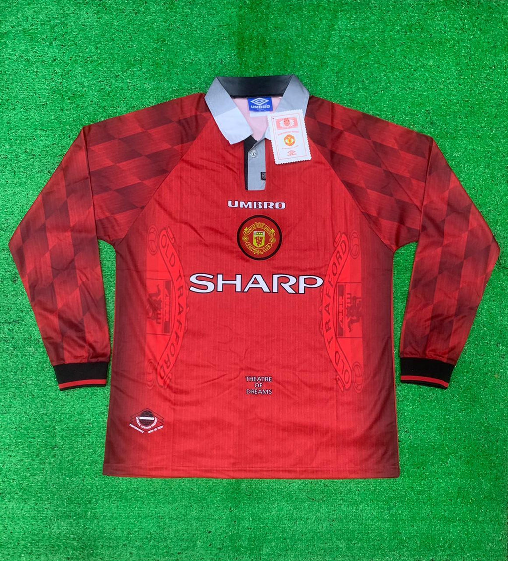 Retro Manchester Utd Home Full Sleeve Jersey 96-99