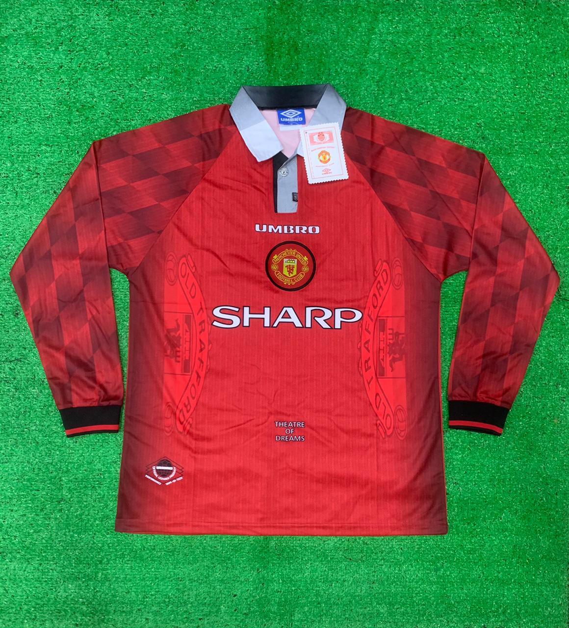 Retro Manchester Utd Home Full Sleeve Jersey 96-99