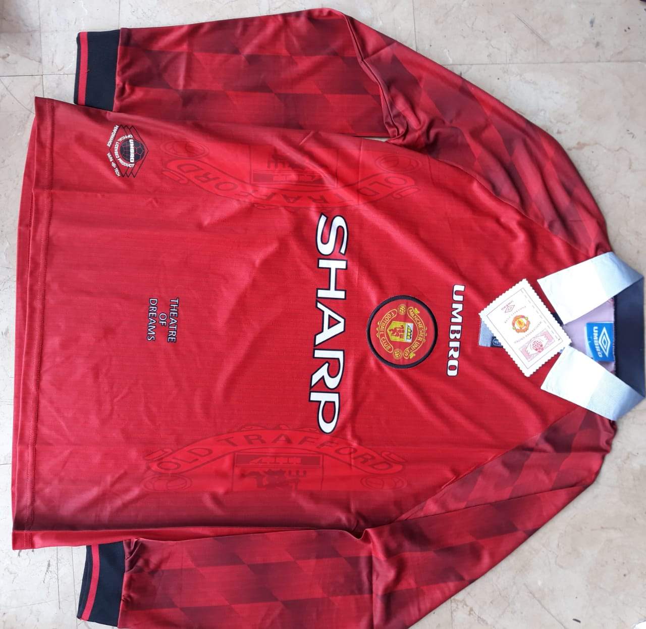 Retro Manchester Utd Home Full Sleeve Jersey 96-99