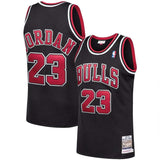 Jordan 23 Bulls Black/Red Basketball Jersey [Stitch]