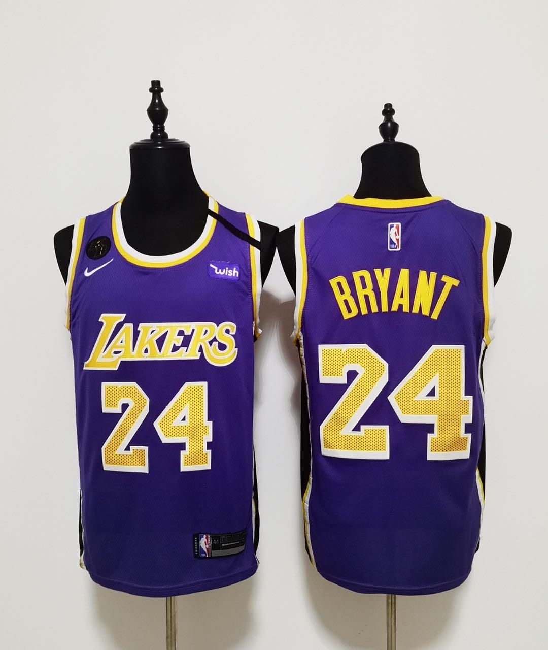 Bryant Lakers 24 Purple/Yellow Basketball Jersey [Stitch]