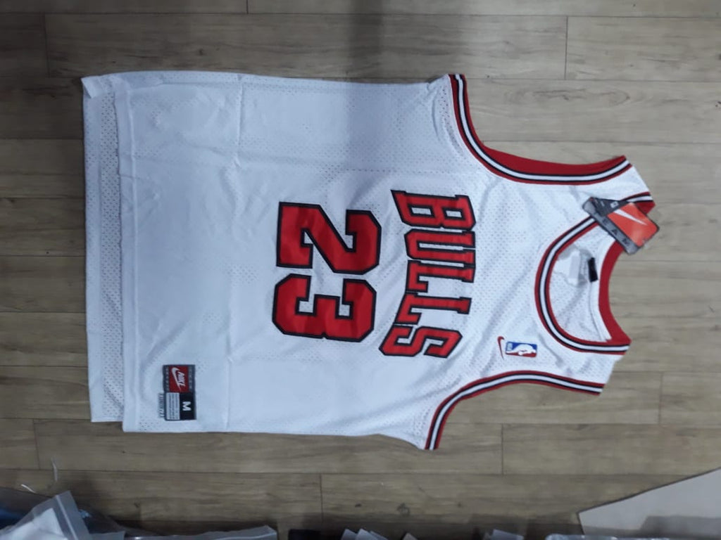 Jordan 23 Bulls White/Red Basketball Jersey [Stitch]