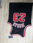 Jordan 23 Bulls Black/Red Basketball Jersey [Stitch]