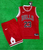 Jordan 23 Bulls Red/Black Basketball Jersey with Shorts[Print]
