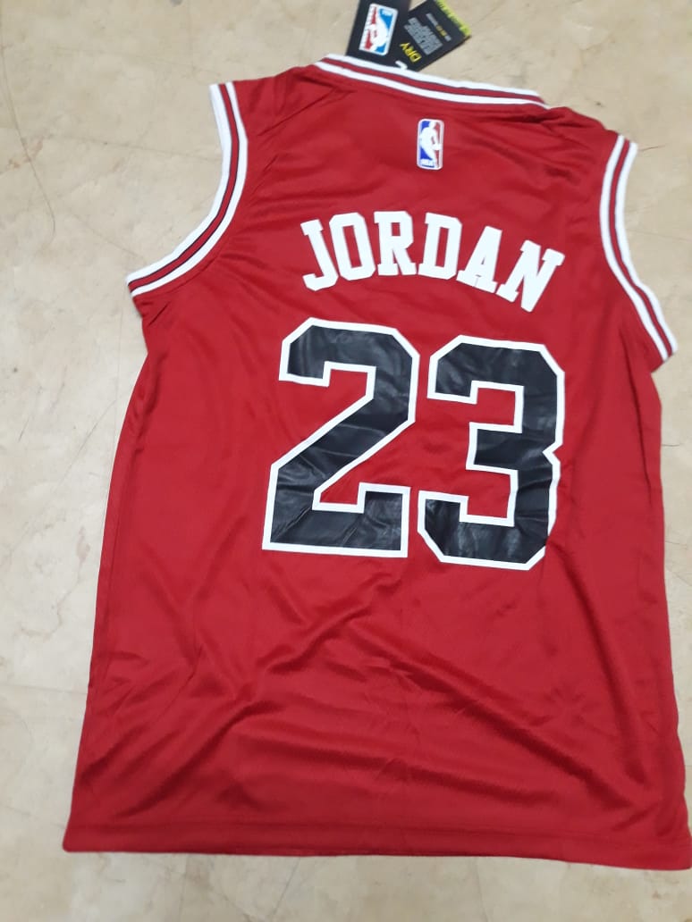 Jordan 23 Bulls Red/Black Basketball Jersey with Shorts[Print]