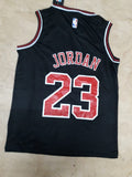 Jordan 23 Bulls Black/Red Basketball Jersey Only [Print]