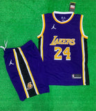 Bryant 24 Lakers Blue/Yellow Basketball Jersey Only [Print]