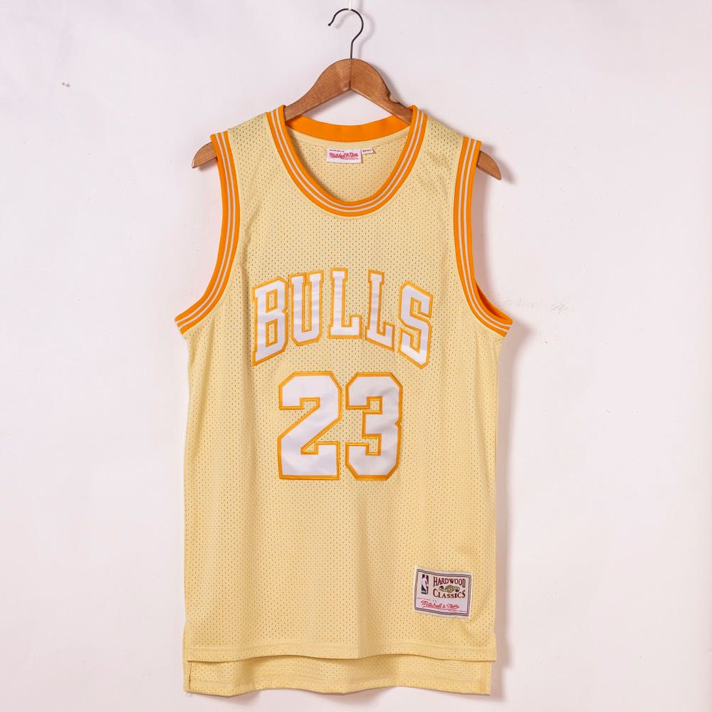 Jordan 23 Bulls Biege/White Basketball Jersey [Stitch]