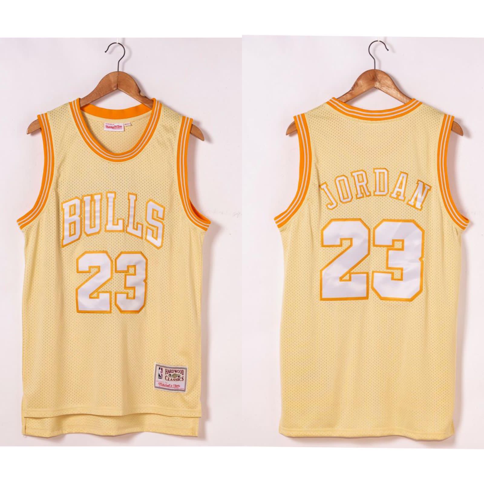 Jordan 23 Bulls Biege/White Basketball Jersey [Stitch]