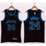 Bryant Lakers 24 Black/Sky Blue Basketball Jersey [Stitch]