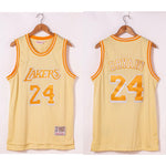 Bryant Lakers 24 Biege/Orange Basketball Jersey [Stitch]