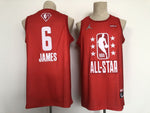 James 6 All Stars Red/White Basketball Jersey [Stitch]