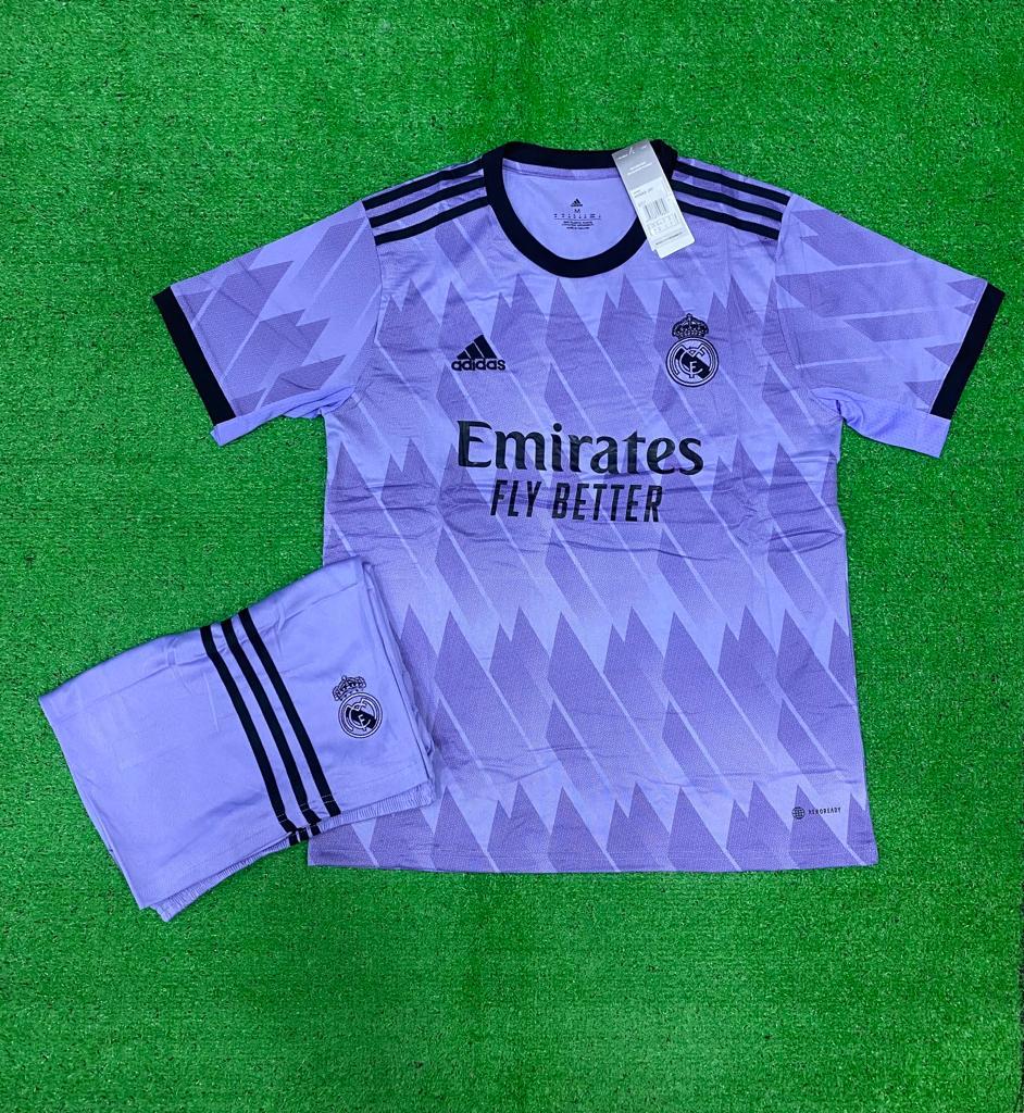 R Madrid Away Jersey with Shorts 2022/23 [Premium Quality]