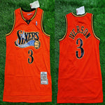 Sixers Iverson 3 Red Basketball Jersey [Stitch]