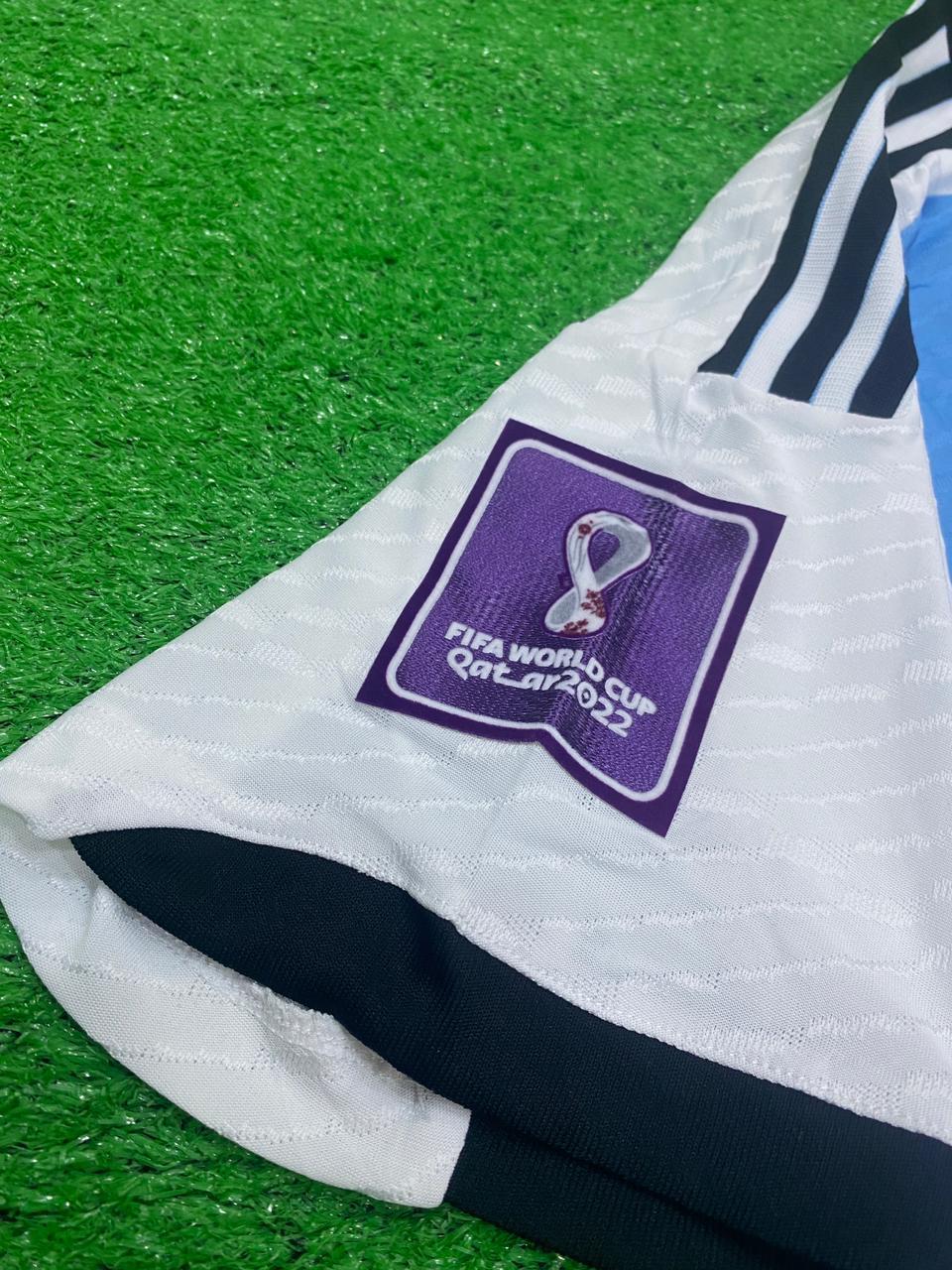 Retro Argentina Campeons Del Mundo 3 Star (FIFA Badge and Arm Logos) Jersey WC 2022 [Player's Quality]