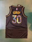 Curry 30 Warriors Black/Reflective Basketball Jersey [Stitch]