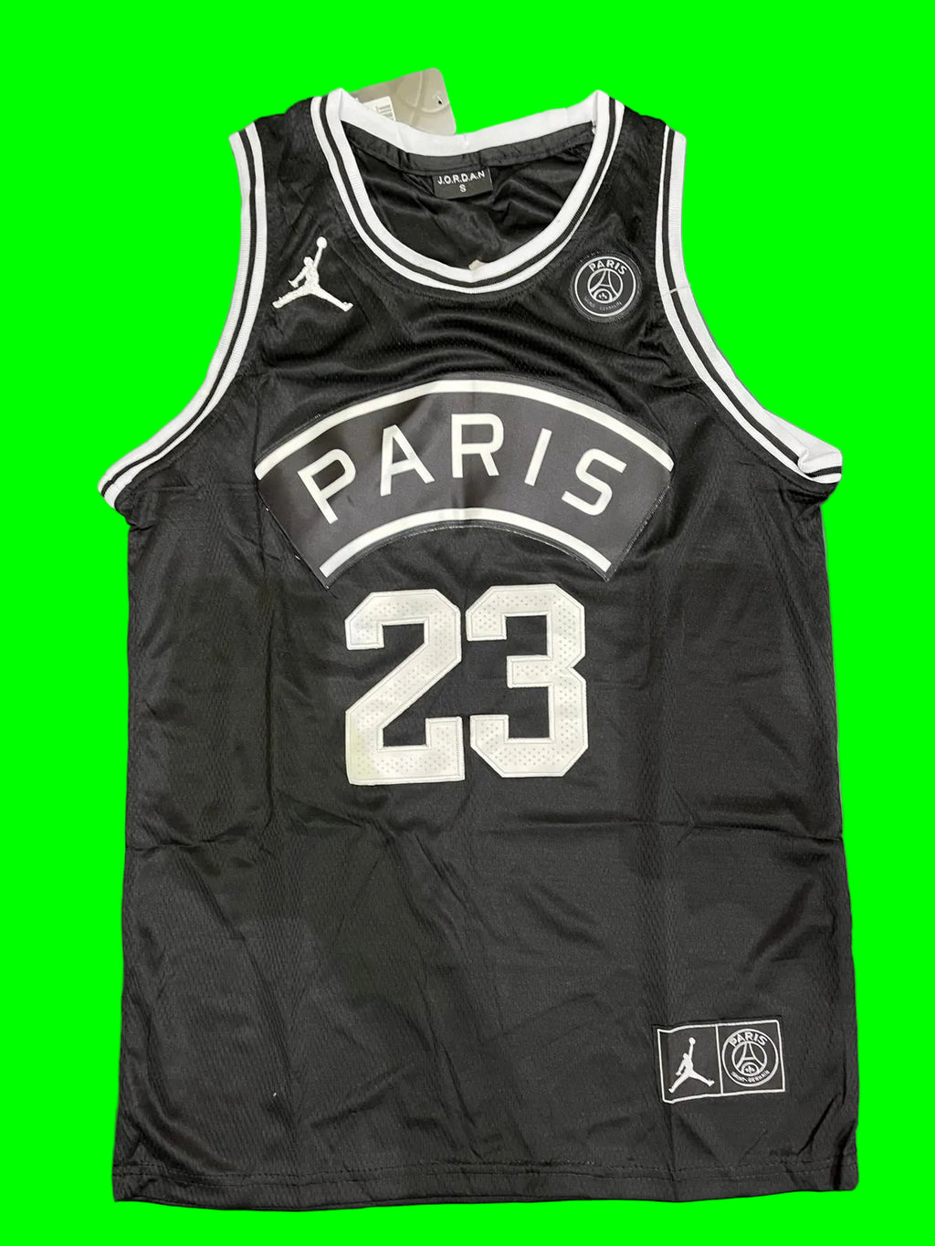 Jordan 23 Paris Black/White Basketball Jersey [Stitch]