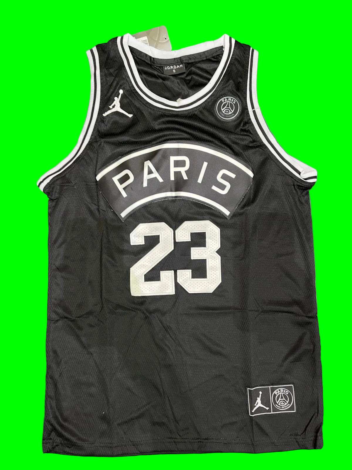 Jordan 23 Paris Black/White Basketball Jersey [Stitch]