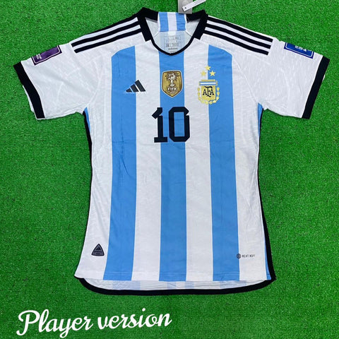 ARGENTINA 3 STAR MESSI KIDS HOME JERSEY 2022-23