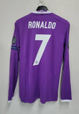 Retro R Madrid Ronaldo Away Full Sleeve  Jersey 2016/17