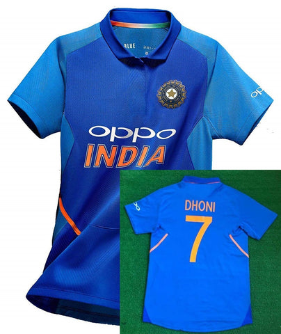 Kids Original MS DHONI India International Cricket Jersey World Cup 2019 [Original Piece]