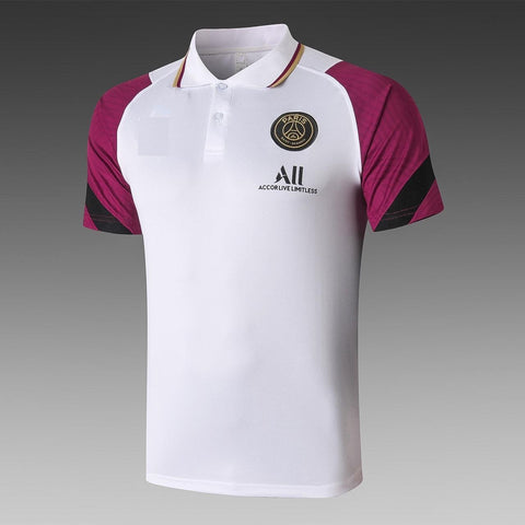 PSG Jordan White/Violet Polo Tee