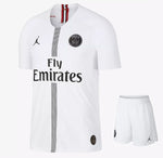 PSG Jordan X White Jersey with Shorts [PremiumQuality] 2018-19